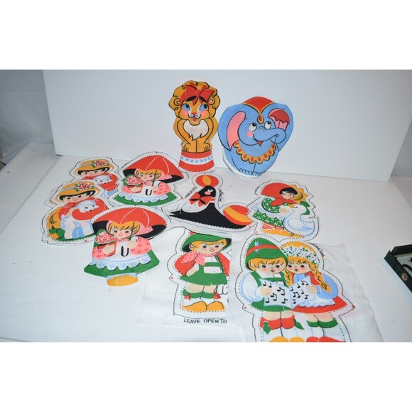 Vtg CUT & SEW Fabric Panels CUT  See Photos circus cute children etc... - Picture 2 of 9